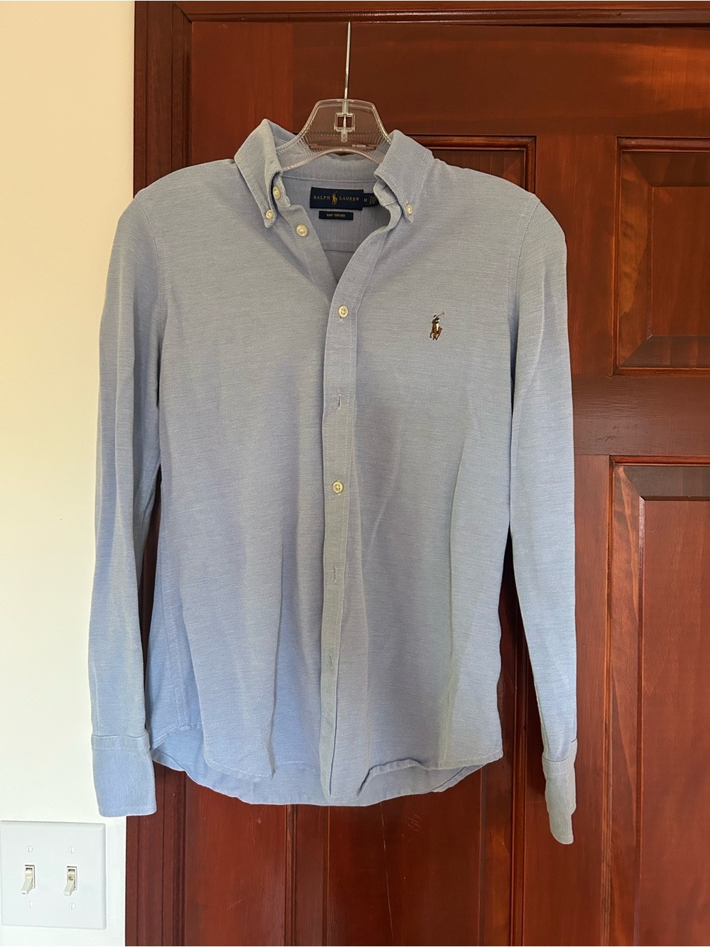 Ralph Lauren knit Oxford Light Blue Long-Sleeve Button-Down Shirt